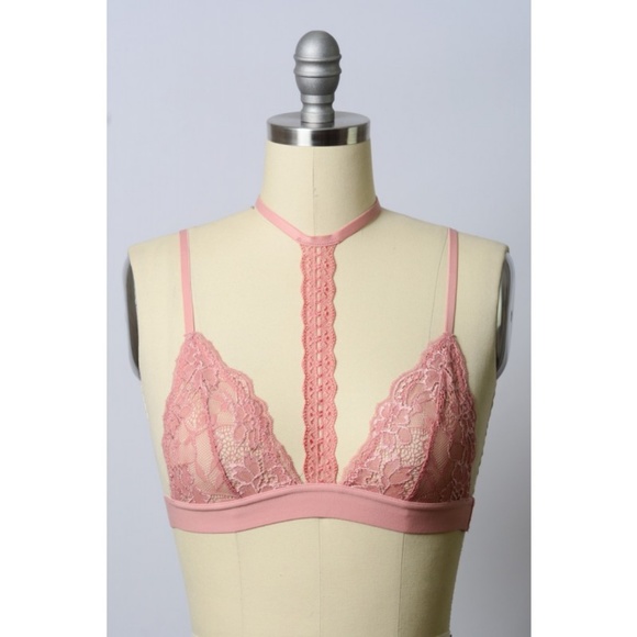 3 FOR $13 | NEW! Lacie Choker Bralette - Pink - Picture 3 of 4